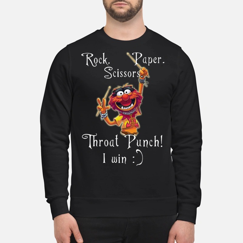 Muppets rock paper scissor throat punch sweatshirt
