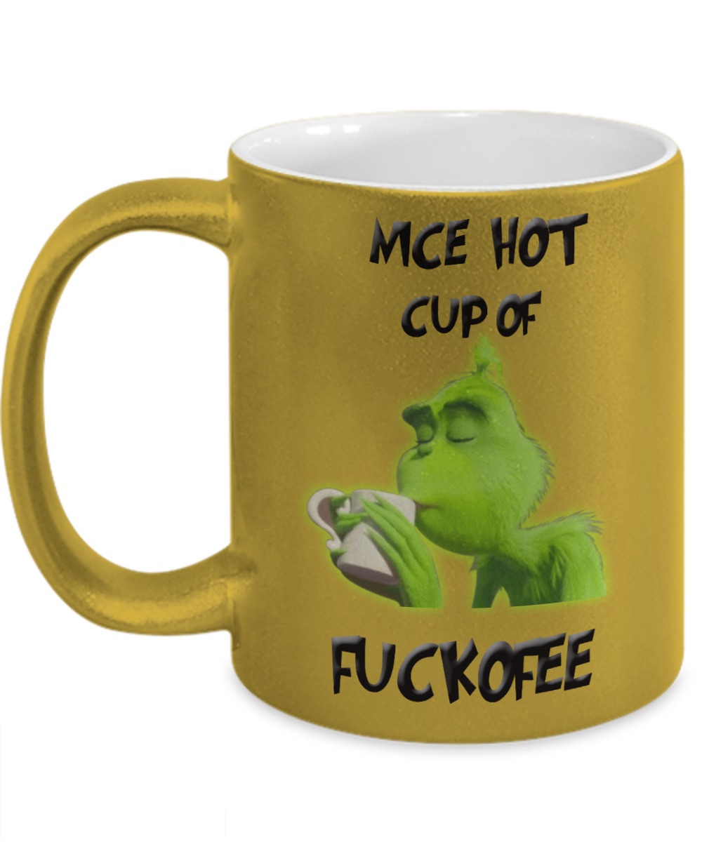 Nice hot cup of fuckofee orange mug