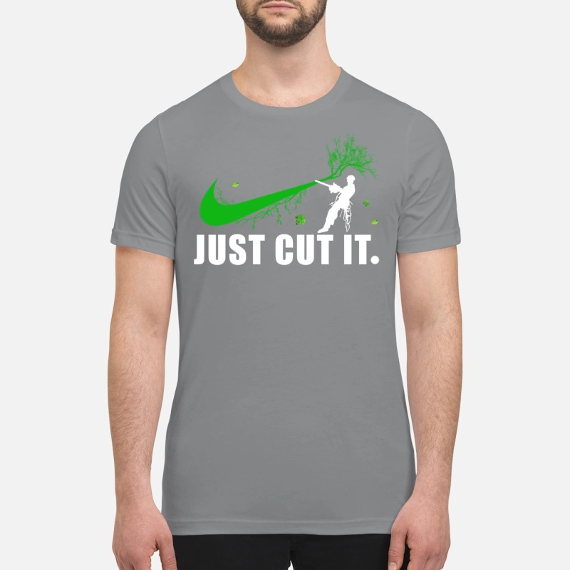 Nike logo green just cut it premium shirt