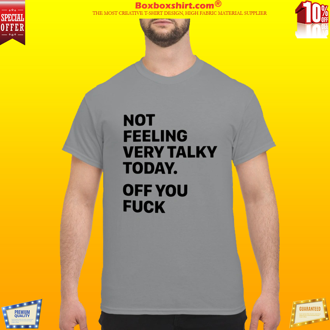 Not feeling very talky today off you fuck mug and shirt