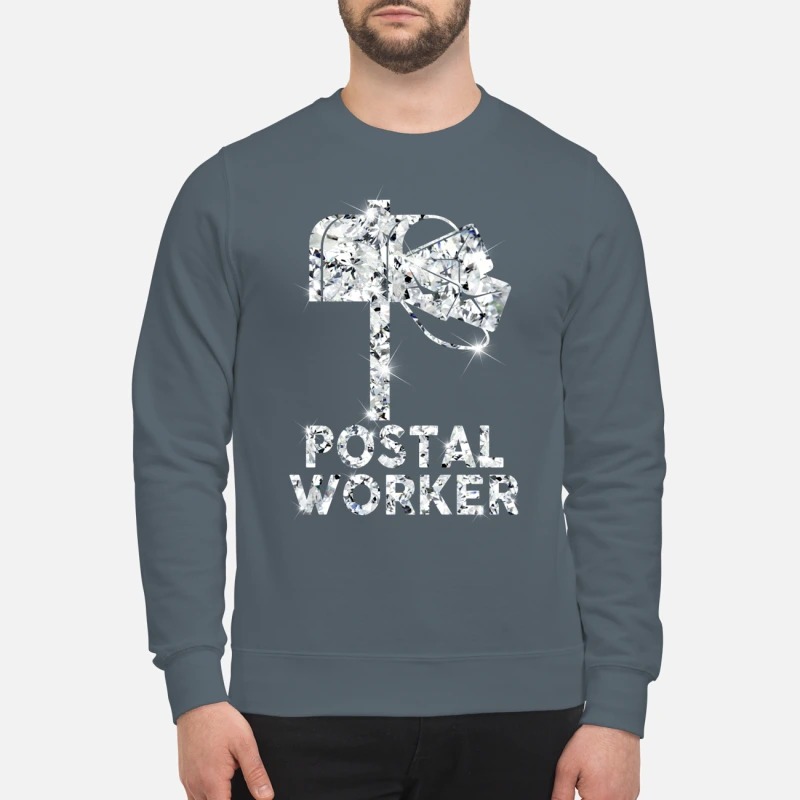 Postal worker diamond glitter sweatshirt