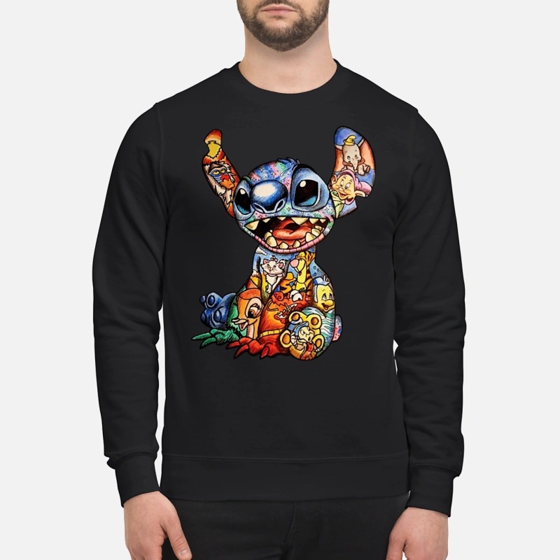 Stitch cartoon character pattern sweatshirt