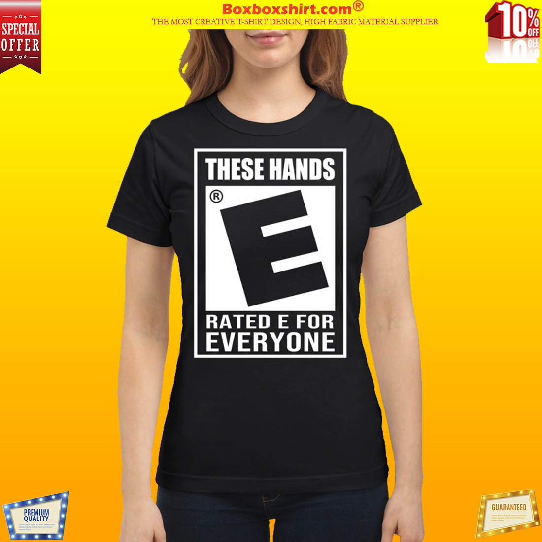 These hand raise E for everyone classic shirt