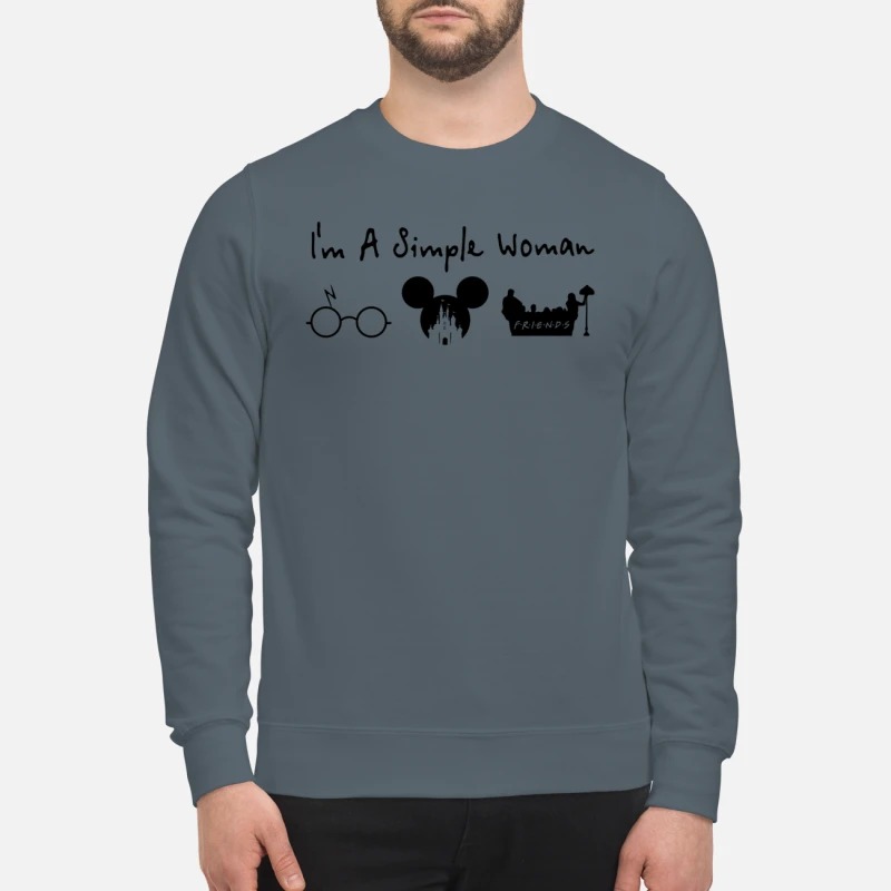 A simple woman who love Glasses Mickey mouse sweatshirt
