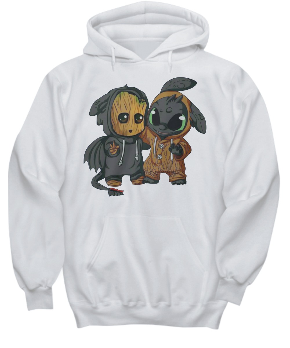 Baby Groot and Toothless dragon shirt and hoodie