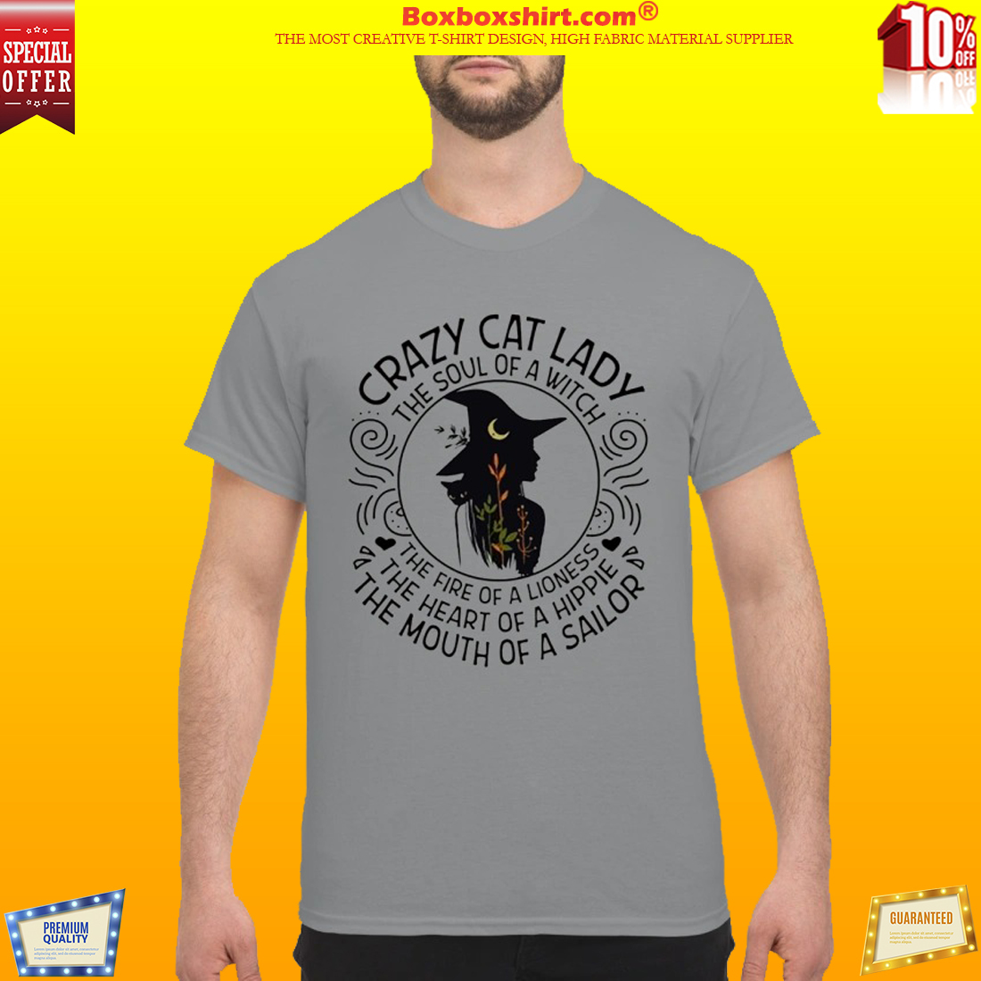 Crazy cat lady the soul of a witch classic shirt