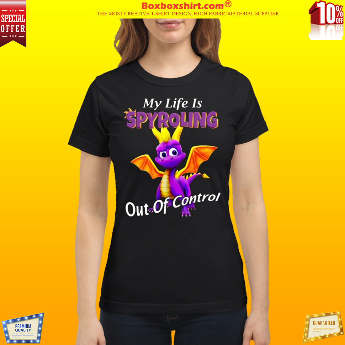Dragon My life is spyroling out of control classic shirt