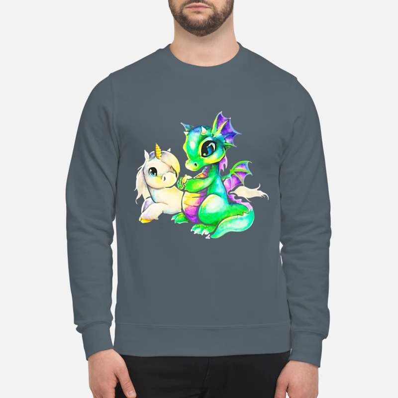 Dragon and unicorn t sweatshirt