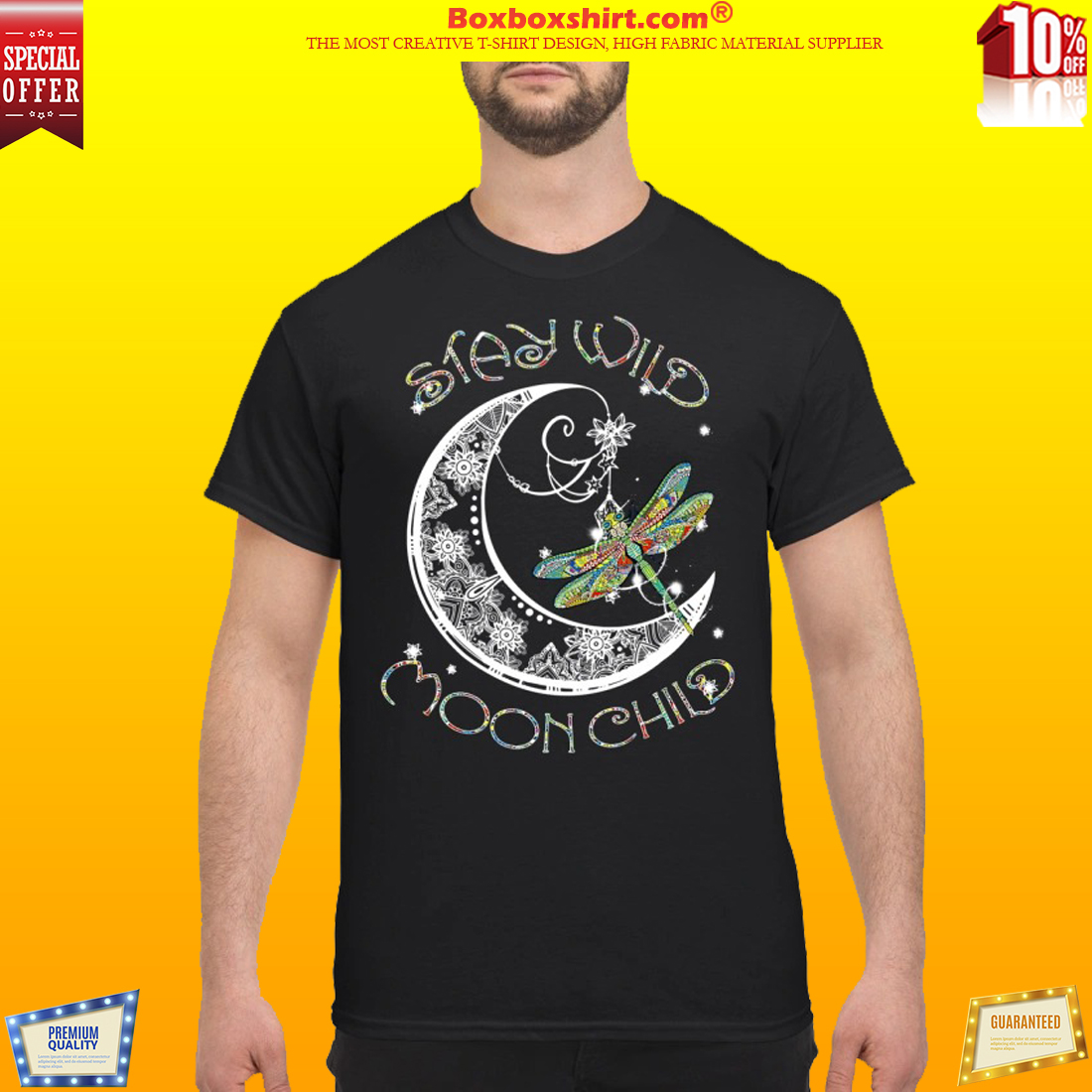 Dragonfly Stay Wild Moon Child classic shirt