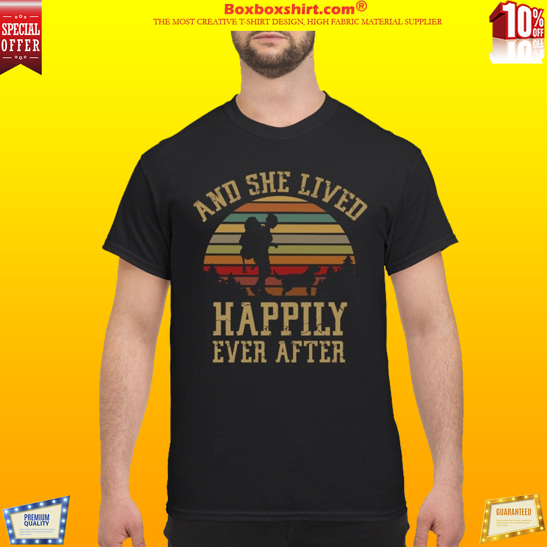 Girl and she lived happily ever after vintage classic shirt