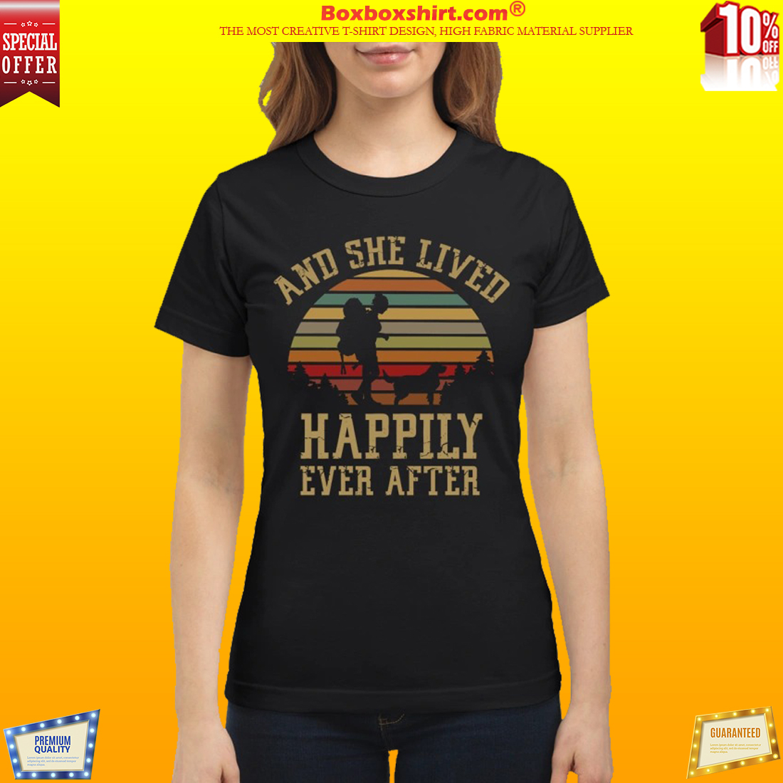 Girl and she lived happily ever after vintage shirt