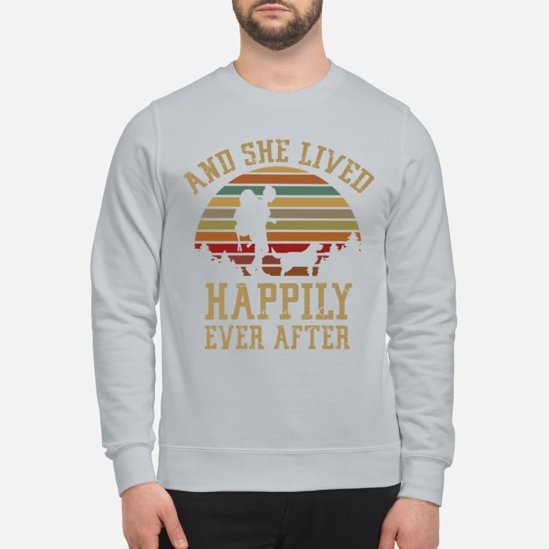 Girl and she lived happily ever after vintage sweatshirt