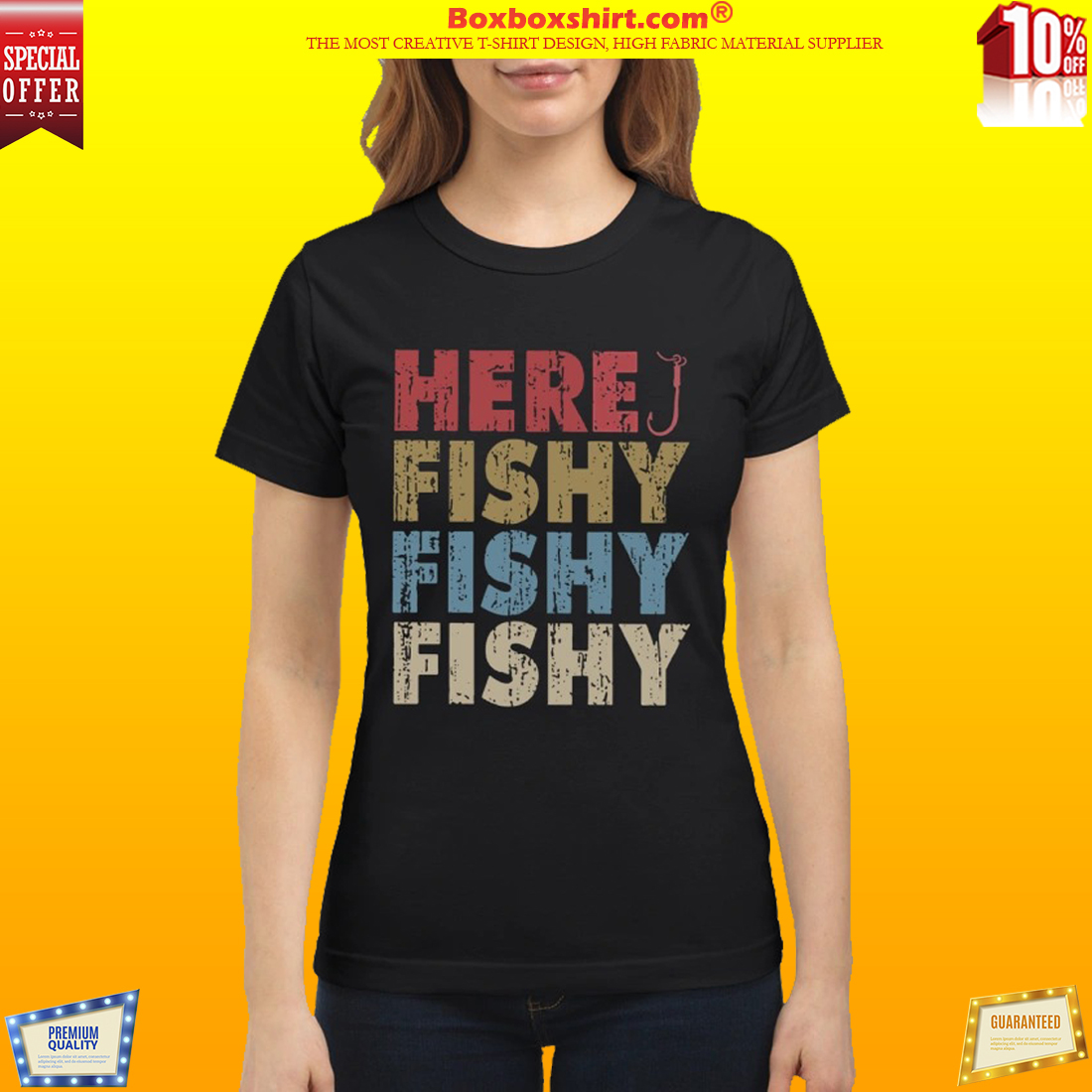 Here fishy fishy fishy vintage classic shirt