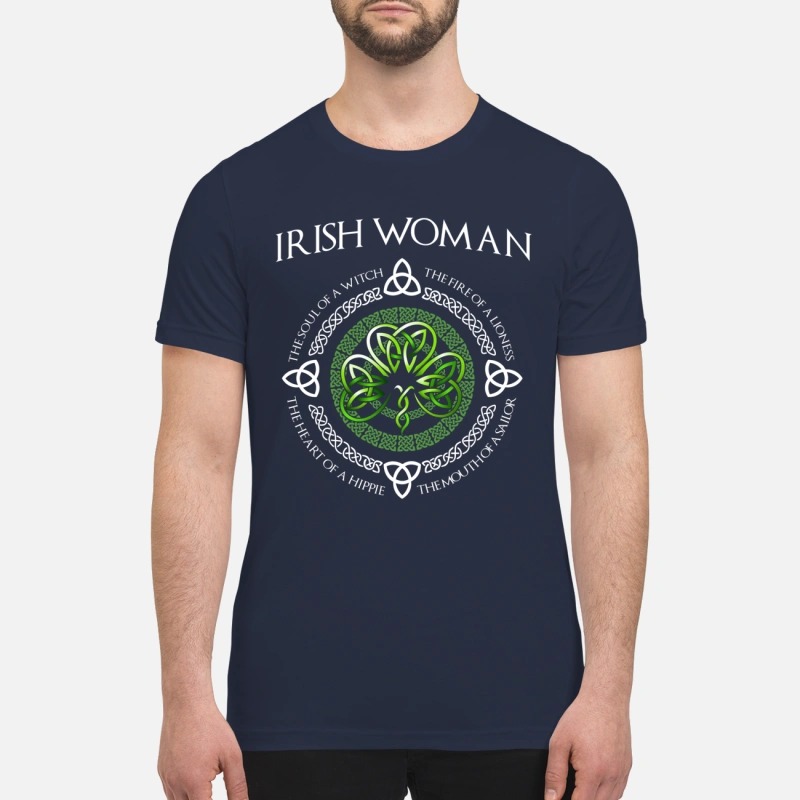 Irish Woman the soul of a witch the heart of a hippie premium shirt