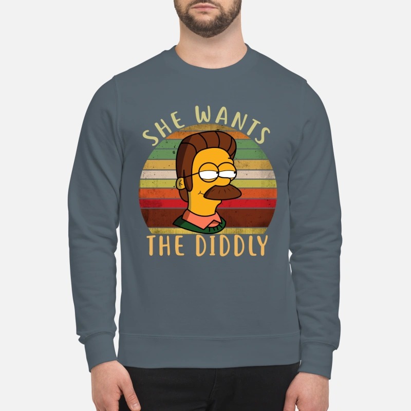 Ned flanders simpsons she wants the diddly sweatshirt