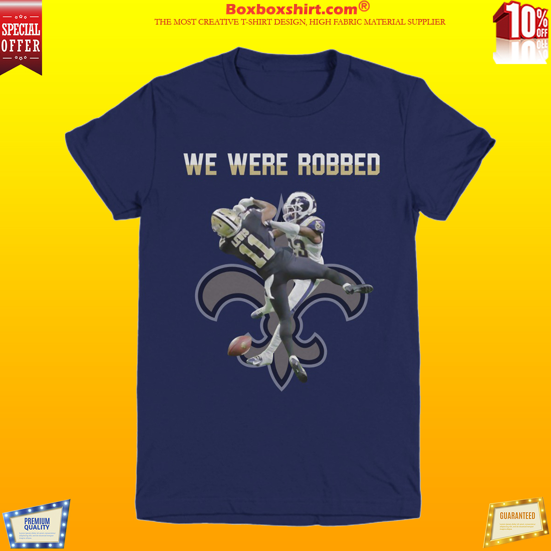 New Orleans Saint We were robbed youth tee shirt
