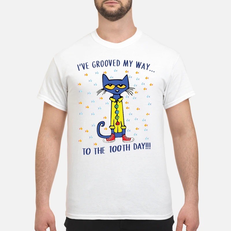 Pete cat I've grooved my way to the 100th day shirt