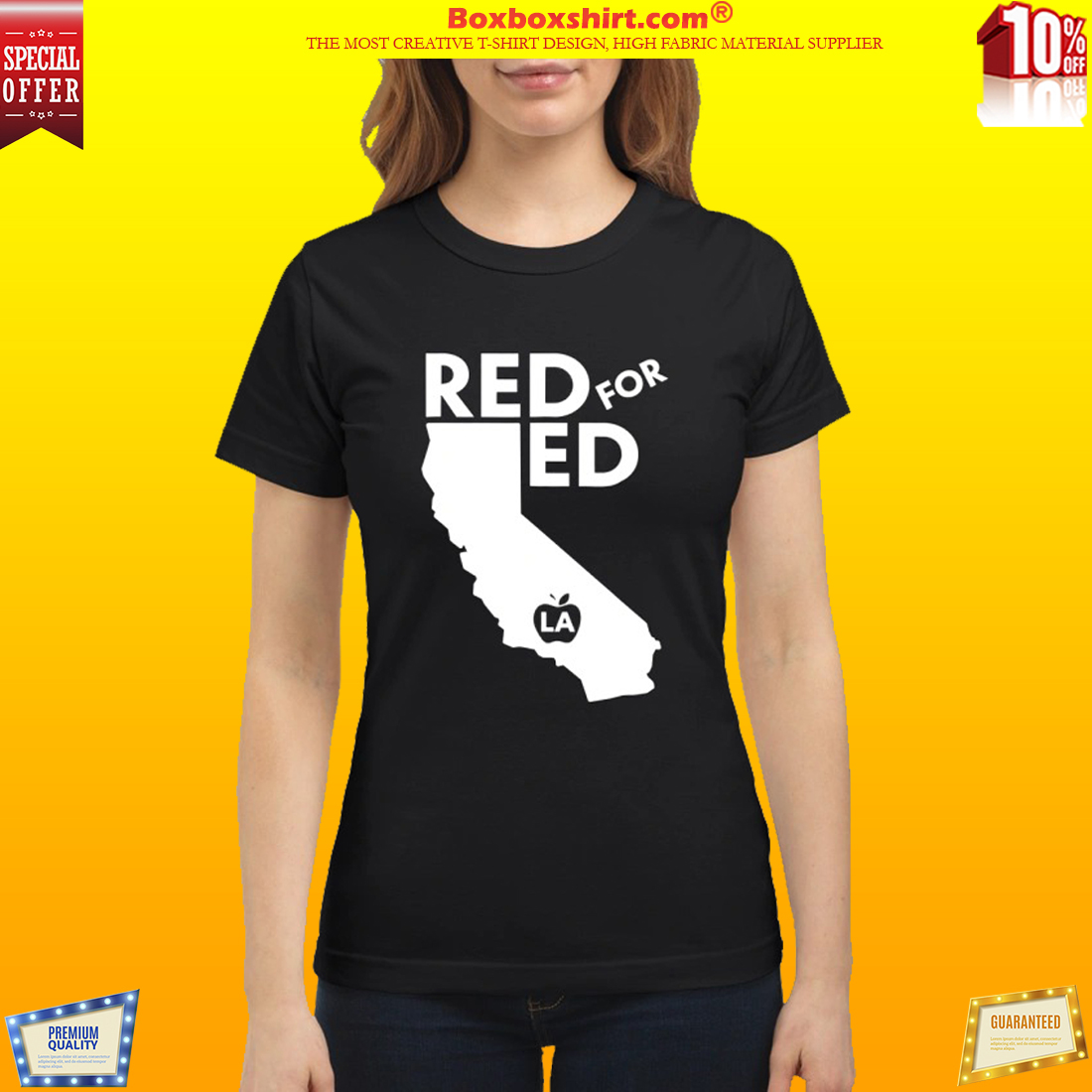 Red for ed California classic shirt