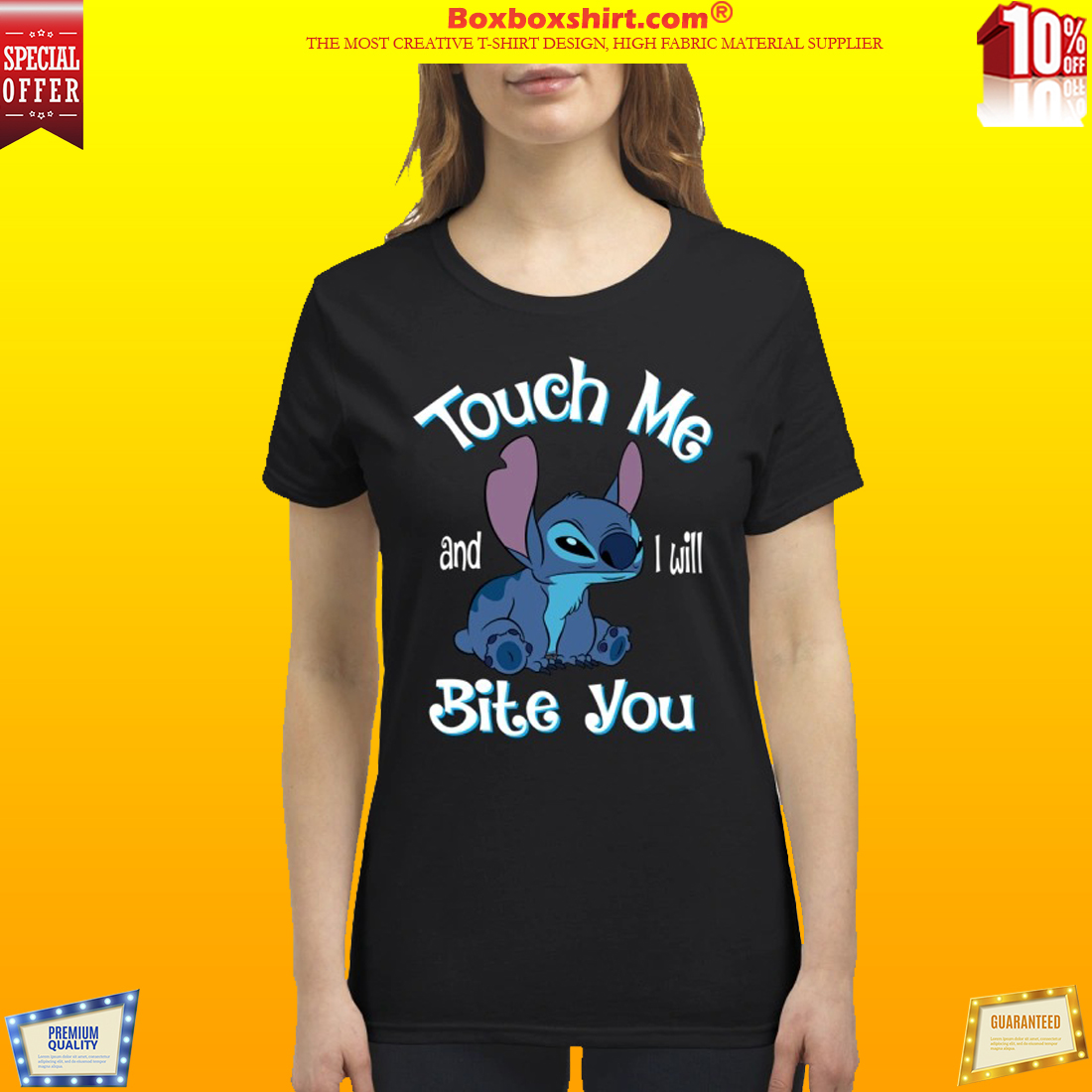 Stitch Touch me and I will bite you shirt