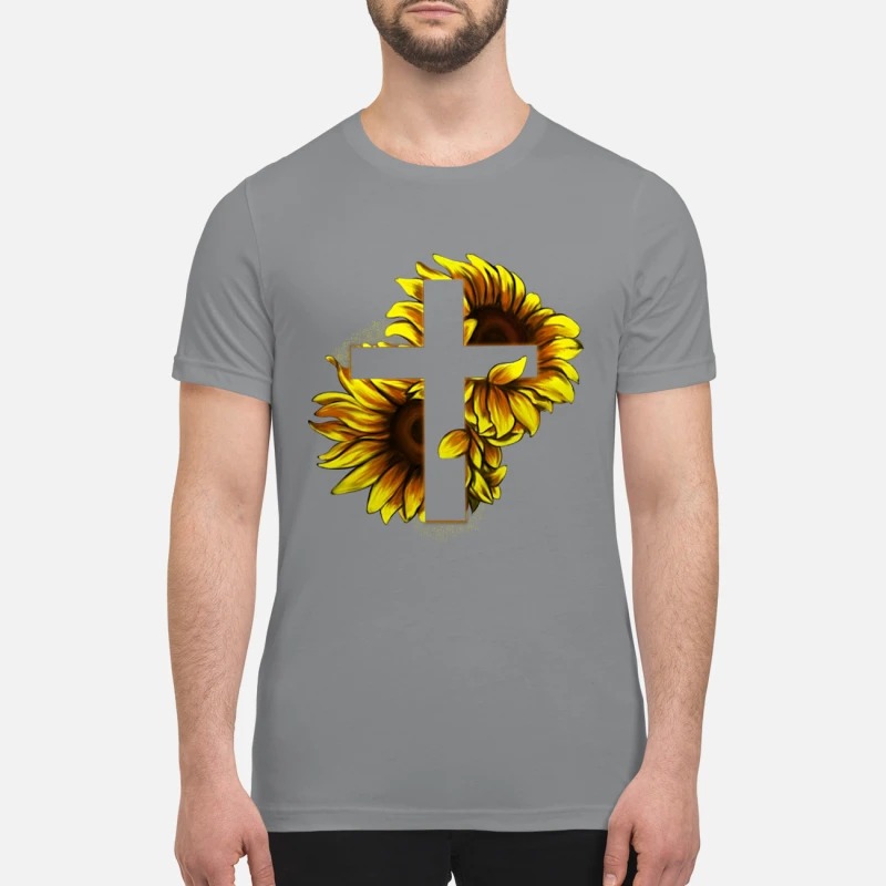 Sunflower Christian Cross premium shirt