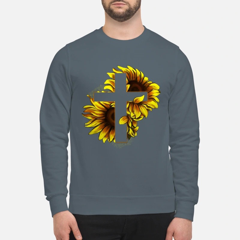 Sunflower Christian Cross sweatshirt