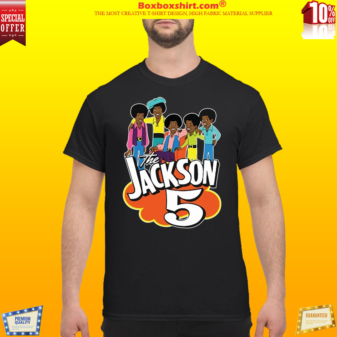 The Jackson 5 cartoon vintage retro t shirt