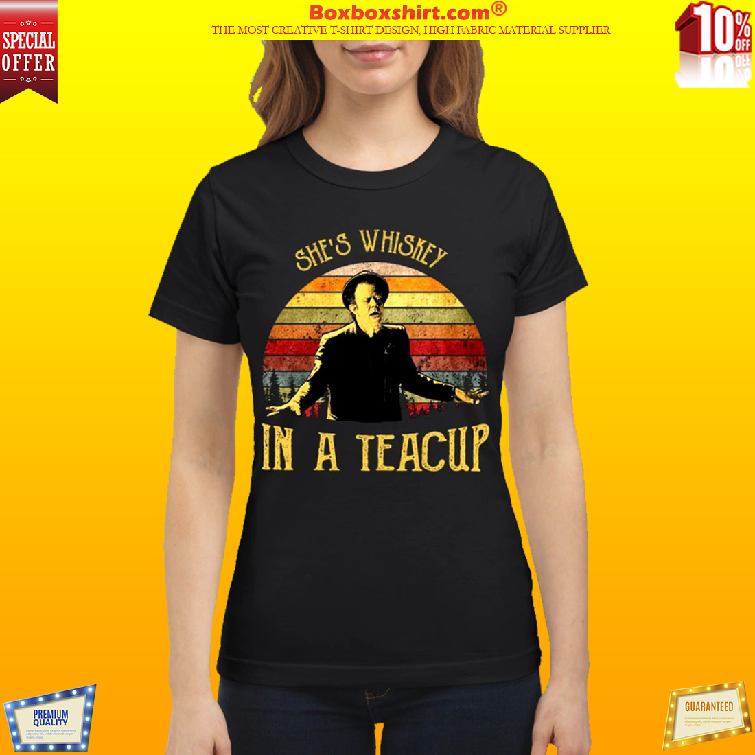 Tom Waits she is whiskey in a teacup classic shirtTom Waits she is whiskey in a teacup classic shirt