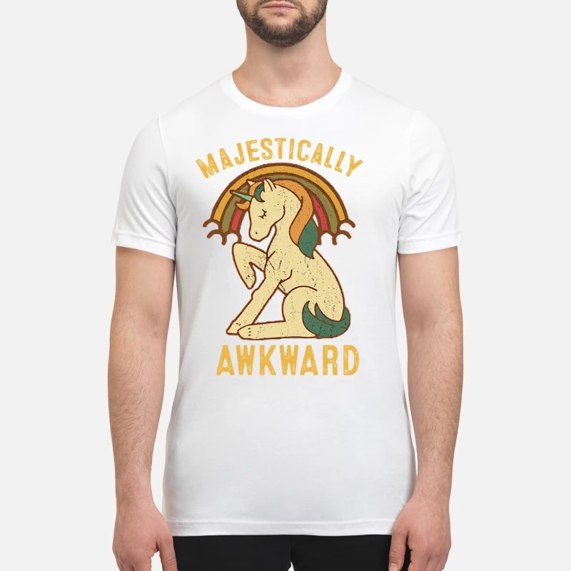 Unicorn Majestically awkward vintage premium shirt