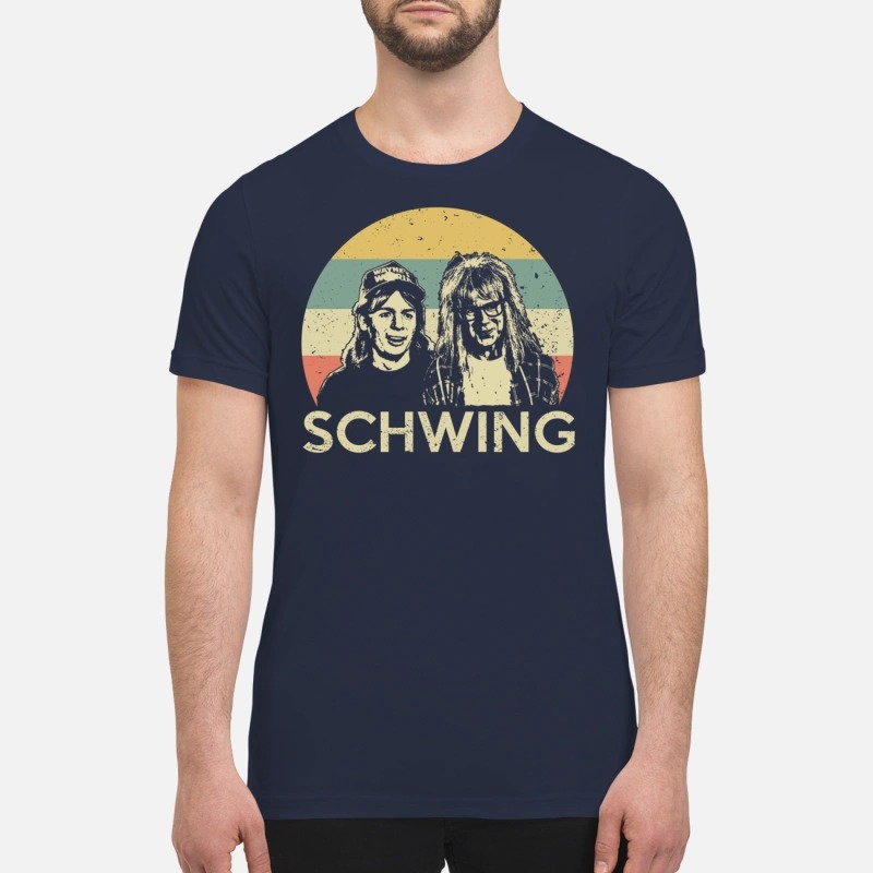 Wayne campbell and Garth algar Schwing premium shirt