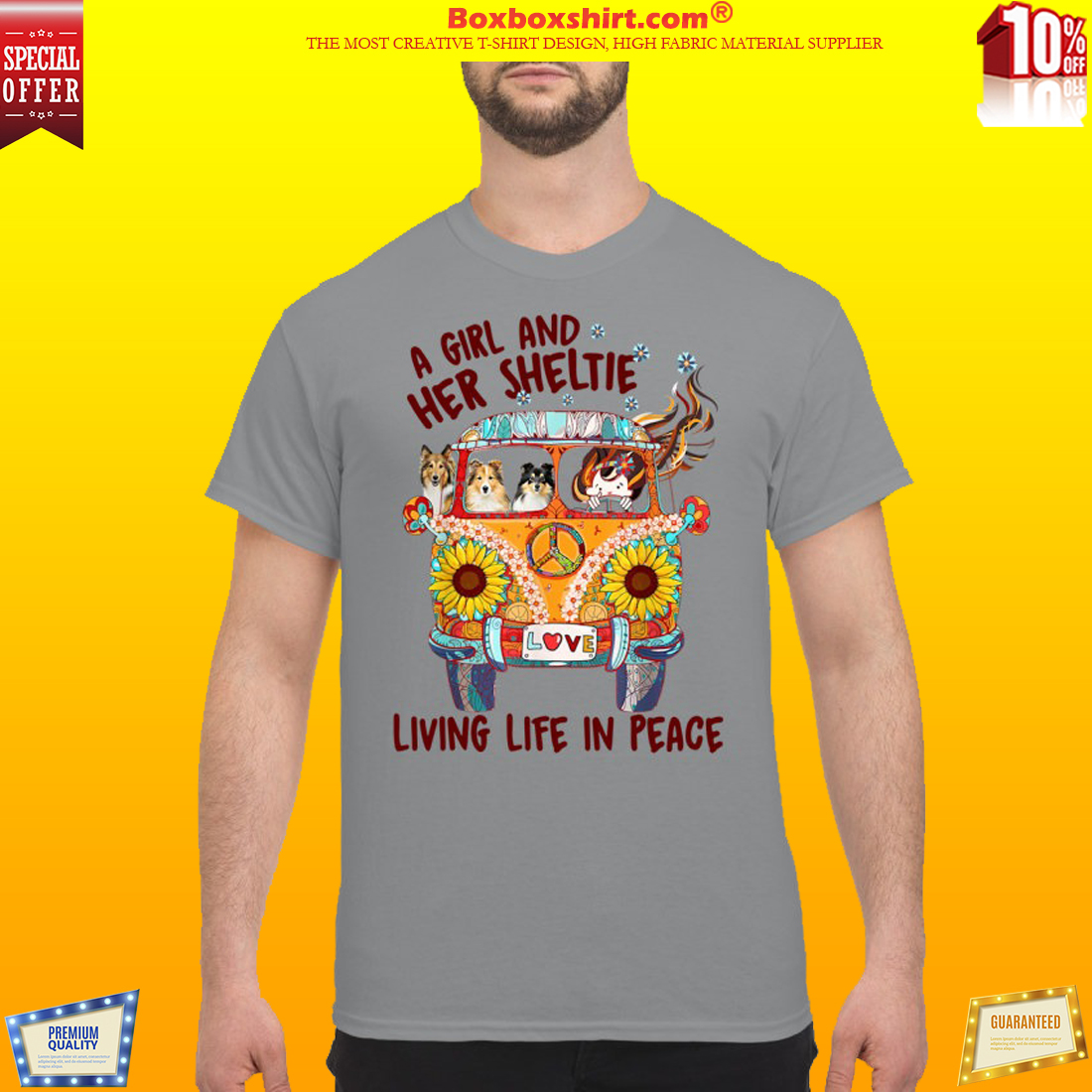 A girl and her sheltie living life in peace classic shirt