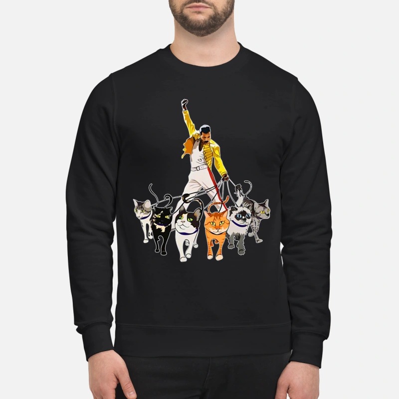 Freddie Mercury and cats sweatshirt
