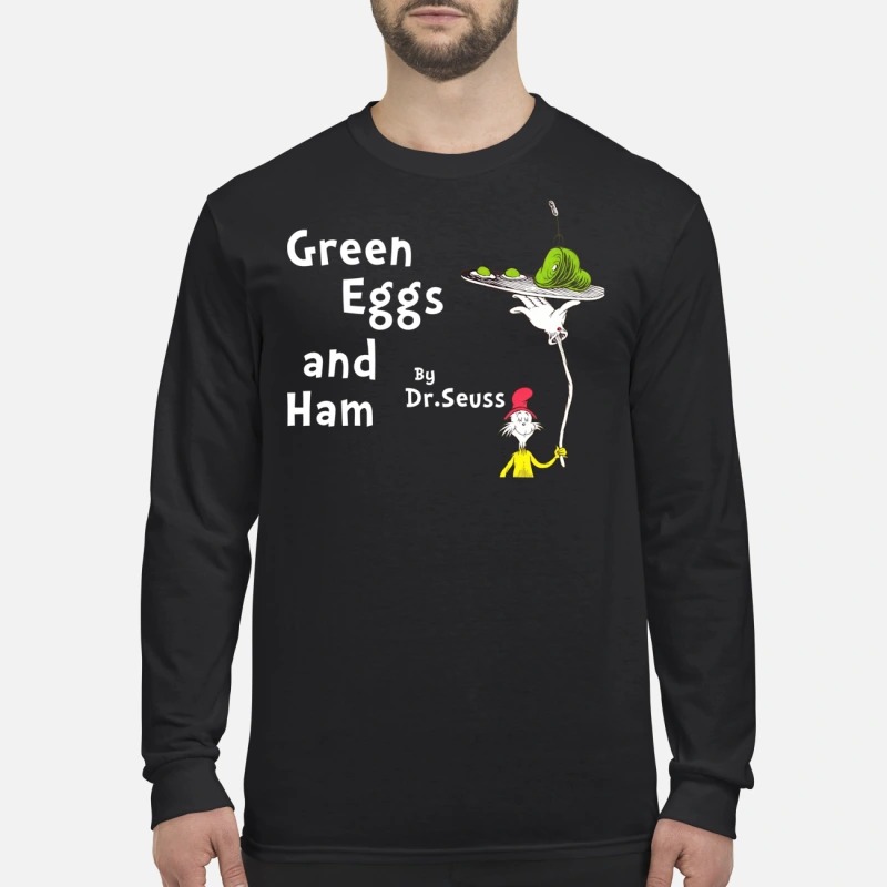 Green eggs and ham Dr Seuss men's long sleeved shirt