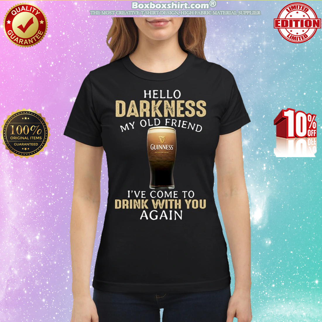 Guinness hello darkness my old friend classic shirt