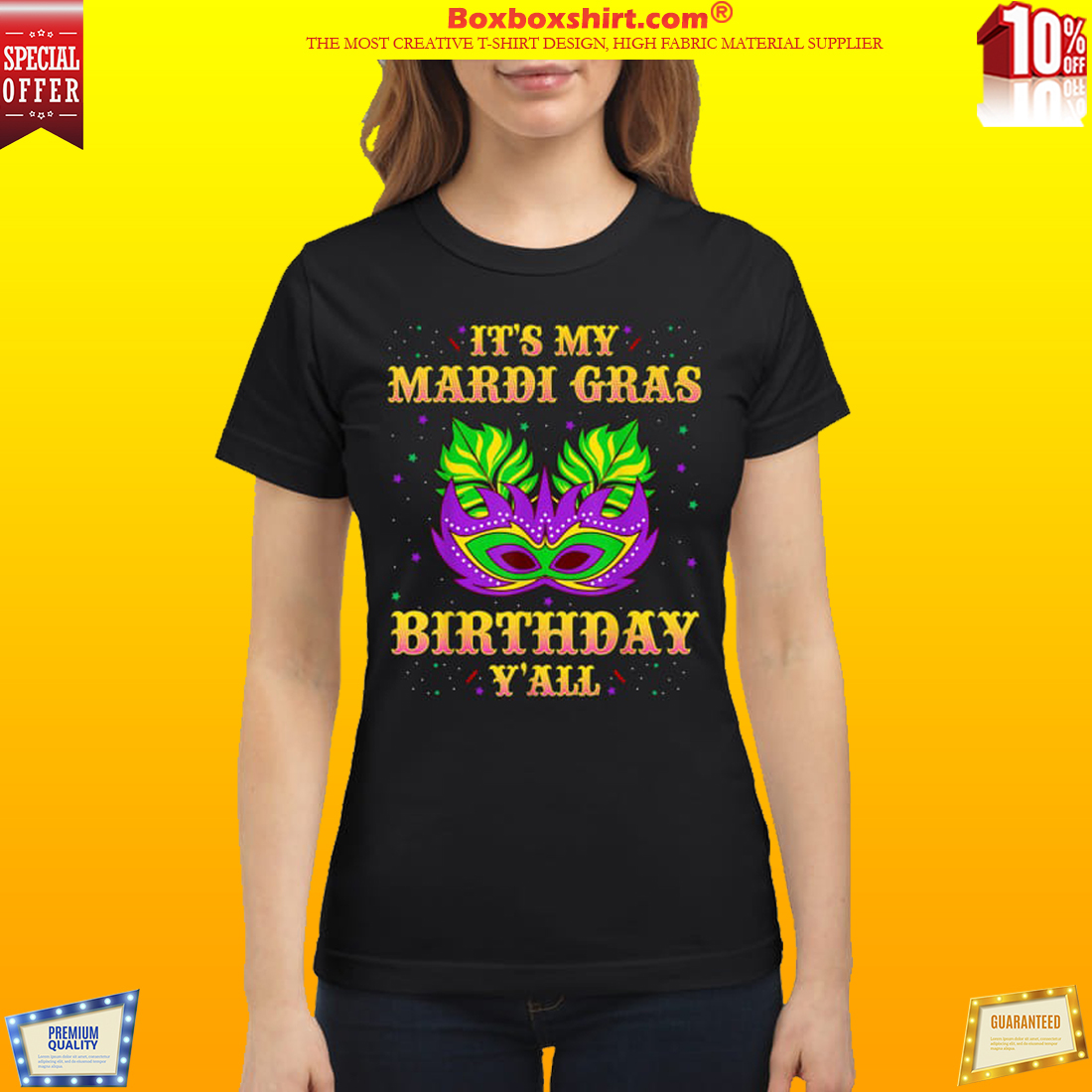 It's my Mardi Gras Birthday y'all shirt