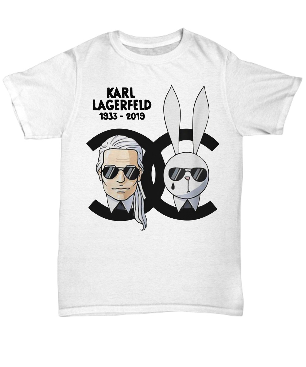 Karl Lagerfeld and rabbit Chanel unisex tee shirt
