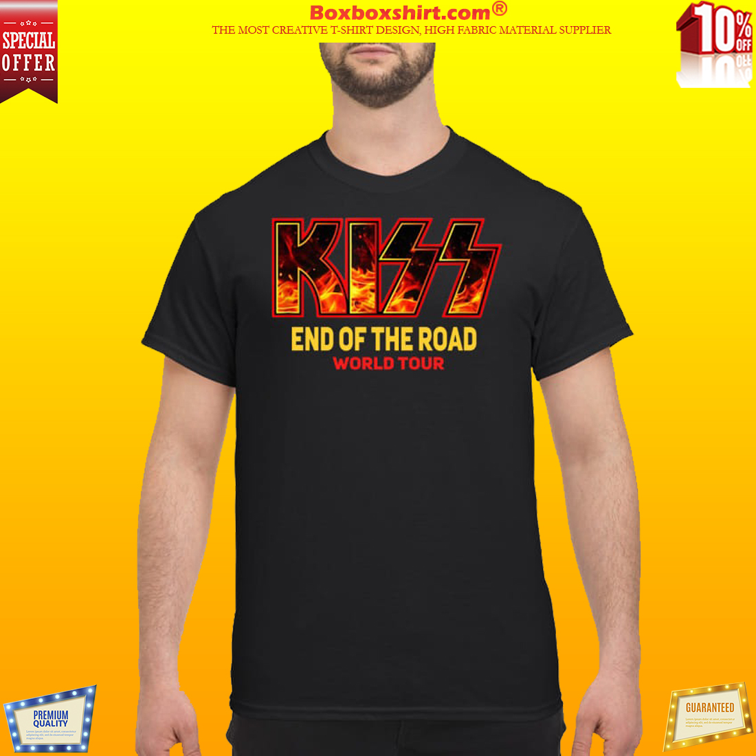 Kiss end of the road world tour classic shirt
