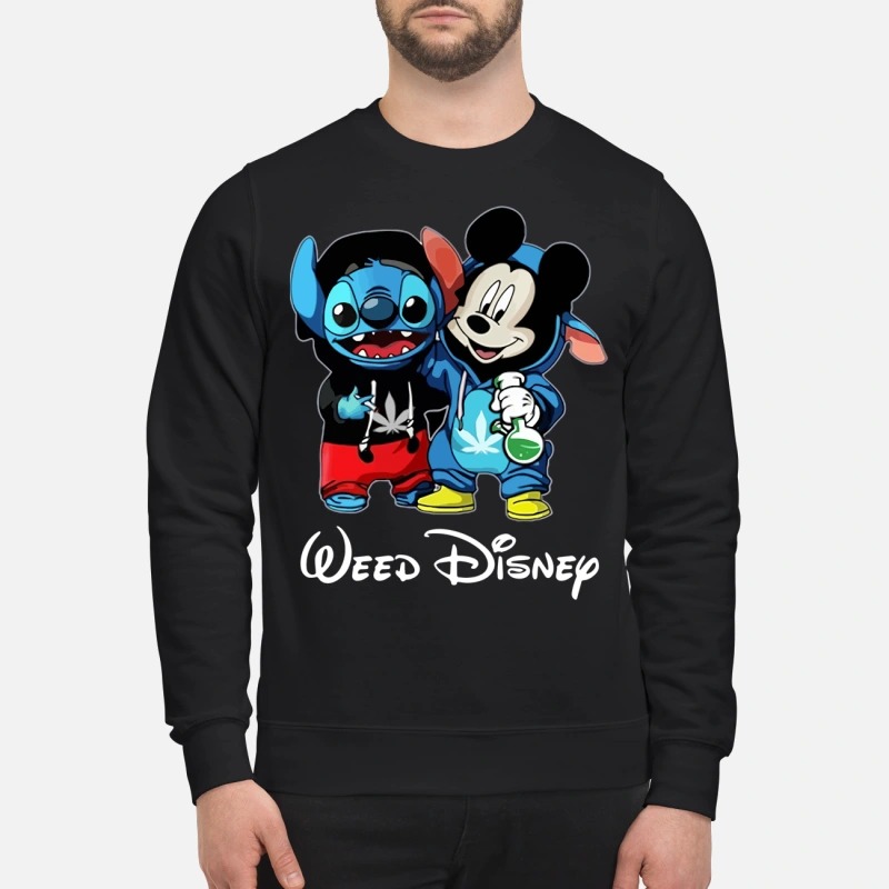 Mickey mouse and Stitch weed disney sweatshirt