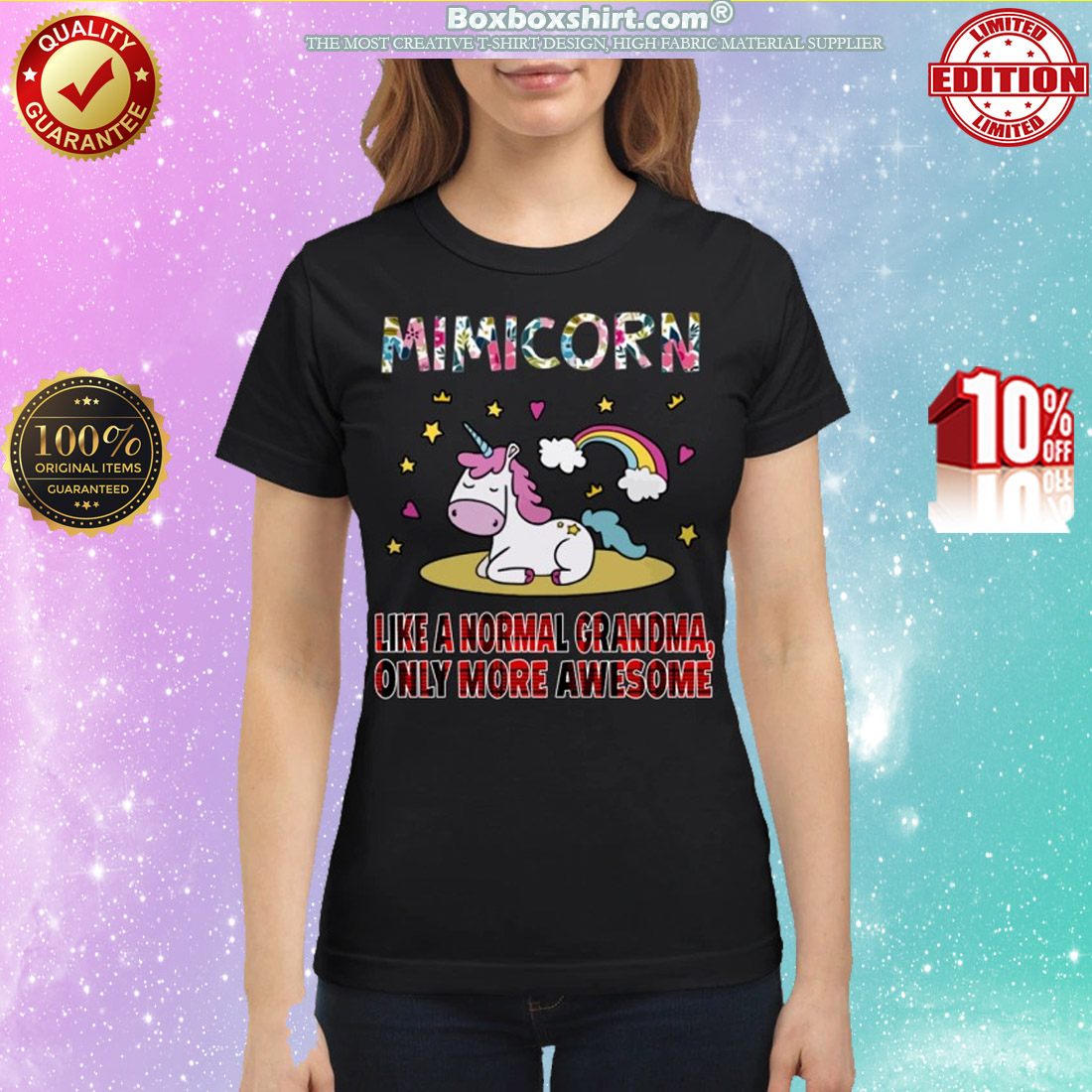 Mimiunicorn like a normal grandma only more awesome shirt