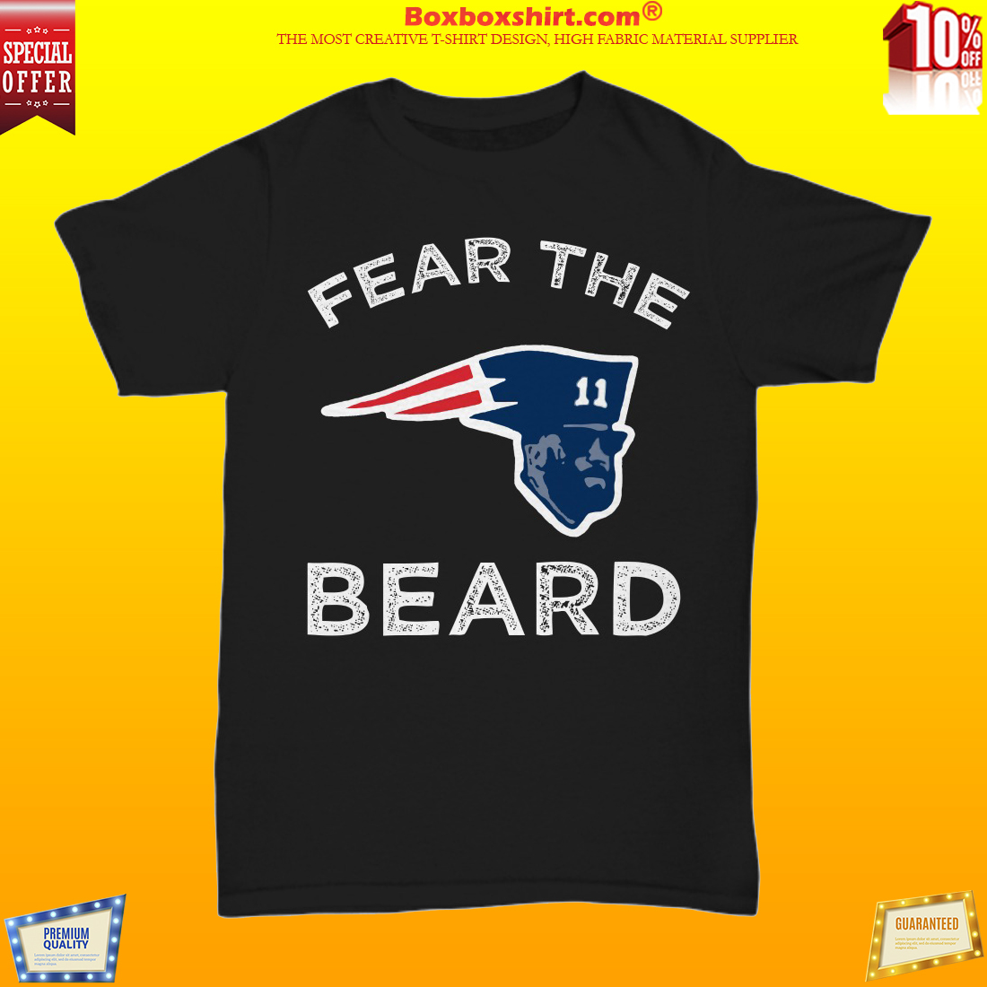 New England Patriots fear the beard unisex shirt