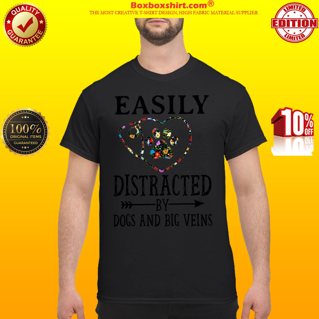 Nurse easily distracted by dogs and big veins classic shirt