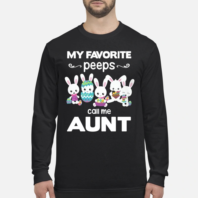 Rabbit my favorite beeps call me Aunt men's long sleeved shirt