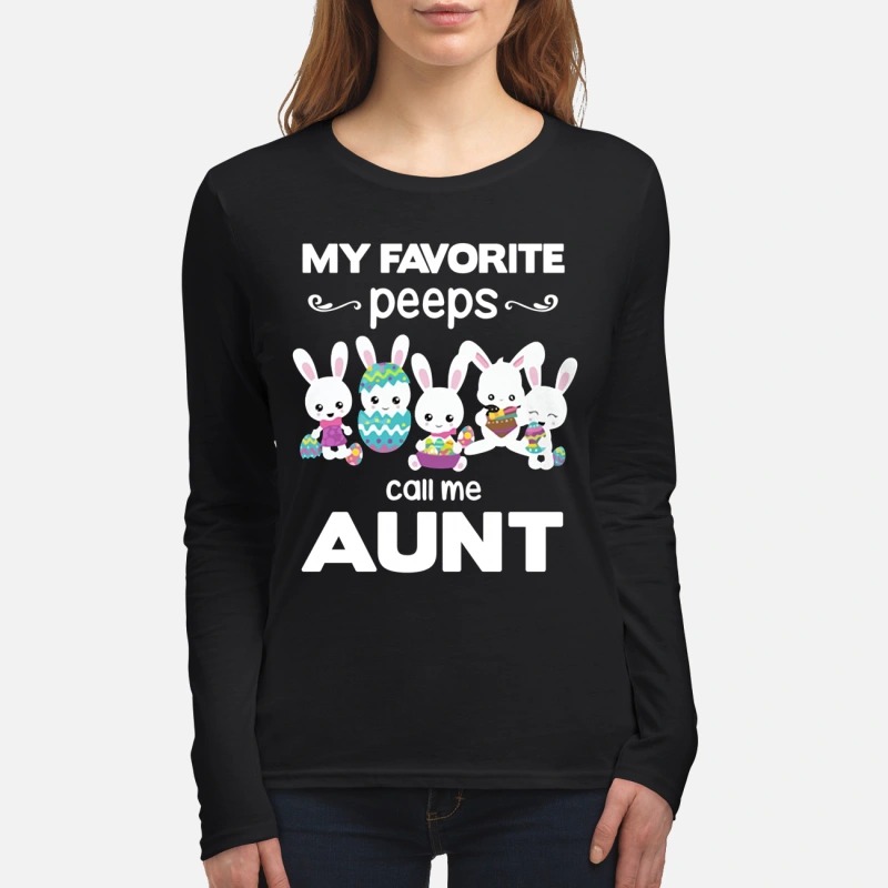 Rabbit my favorite beeps call me Aunt women's long sleeved shirt