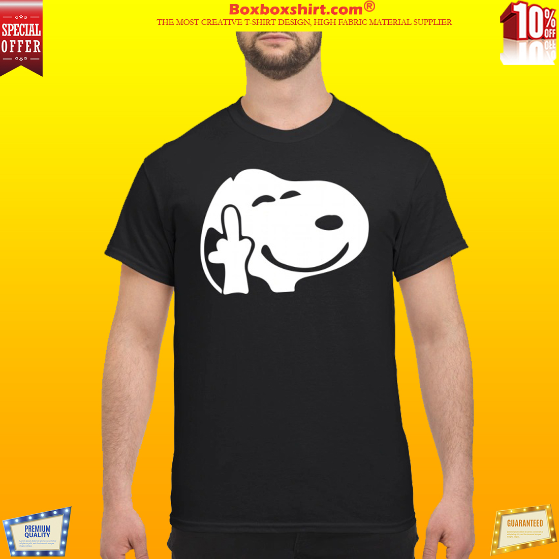 Snoopy middle finger shirt
