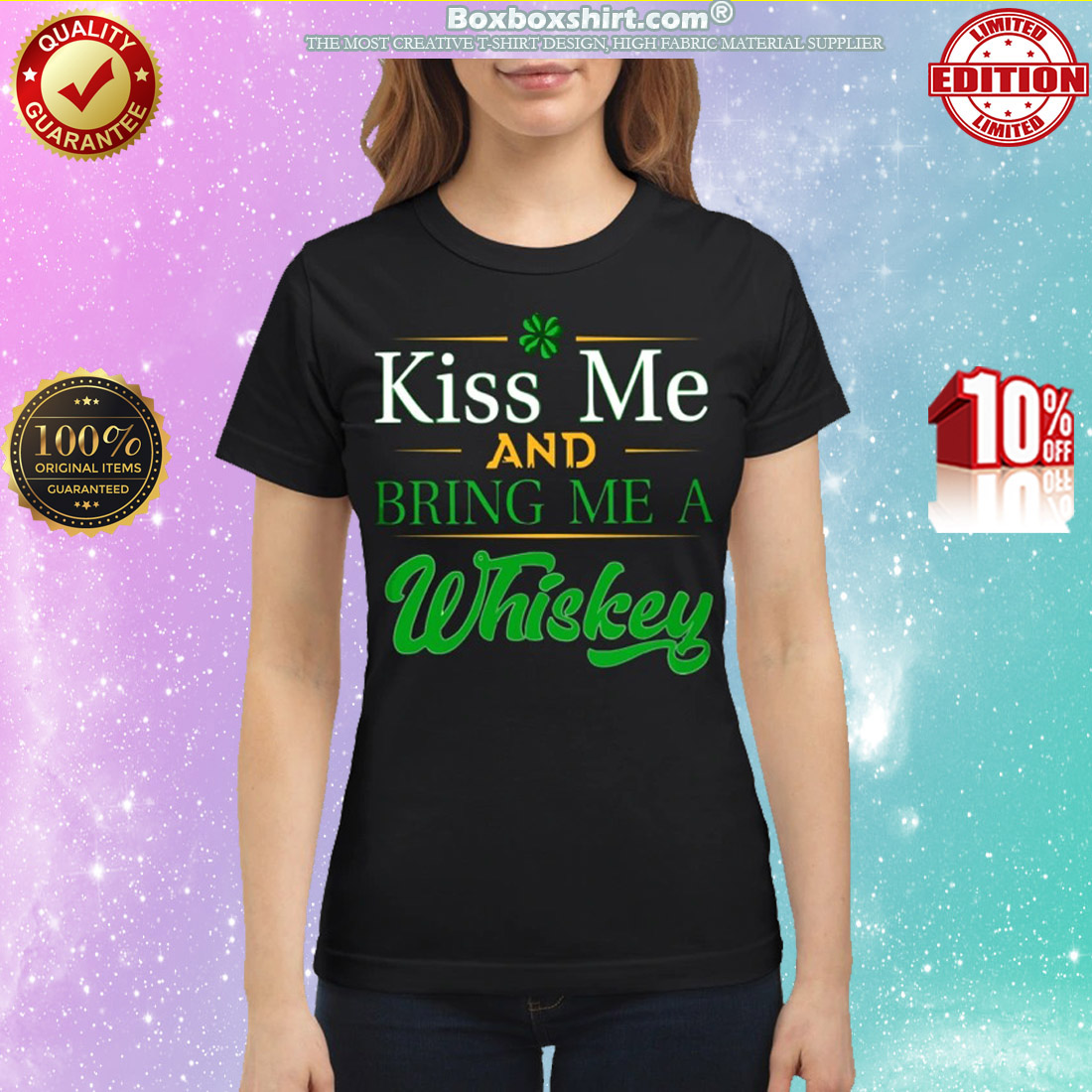 St Patrick Day Kiss me and bring me whiskey classic shirt
