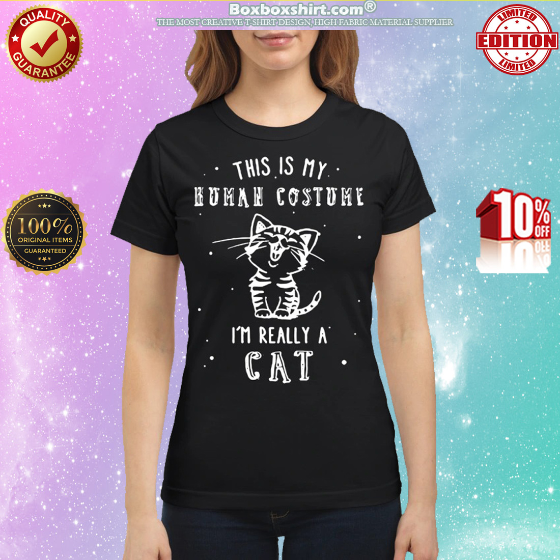 This is my human costume I'm really a cat classic shirt