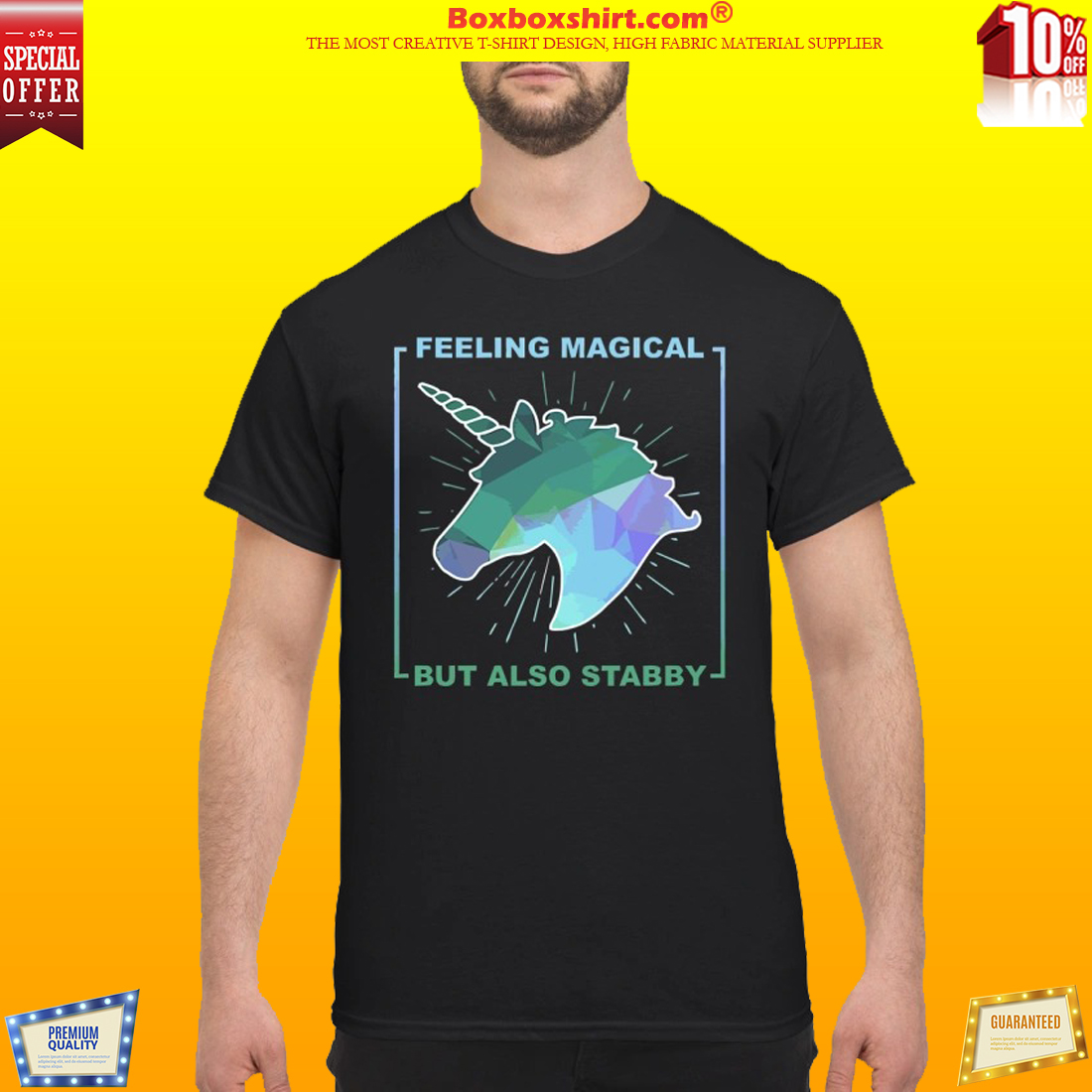 Unicorn feeling magical but also stabby classic shirt
