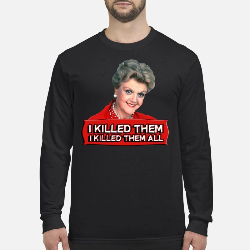 Angela Lansbury I killed them all men's long sleeved shirt