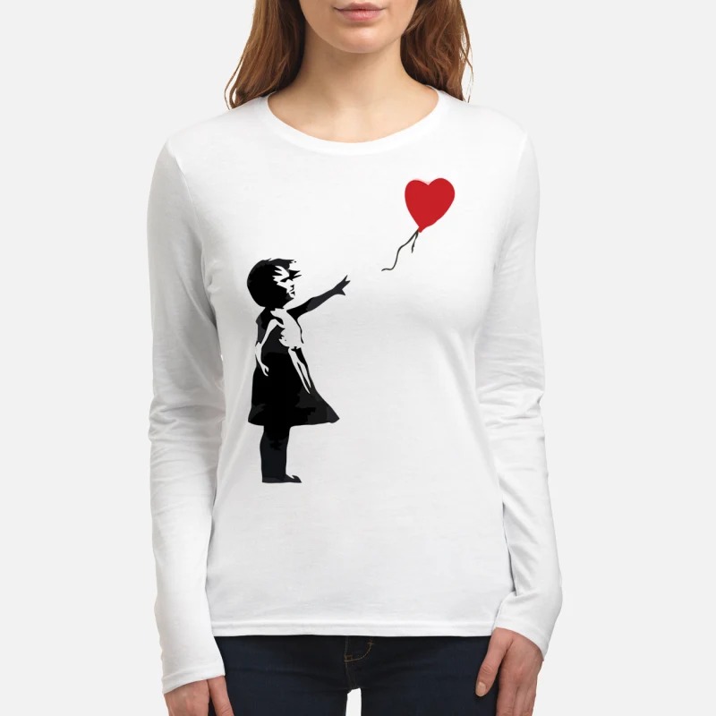 Banksy balloon girl women's long sleeved shirt
