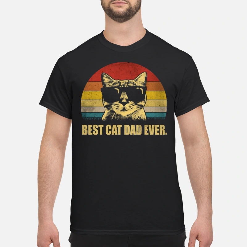 [10 OFF] Best cat dad ever vintage shirt