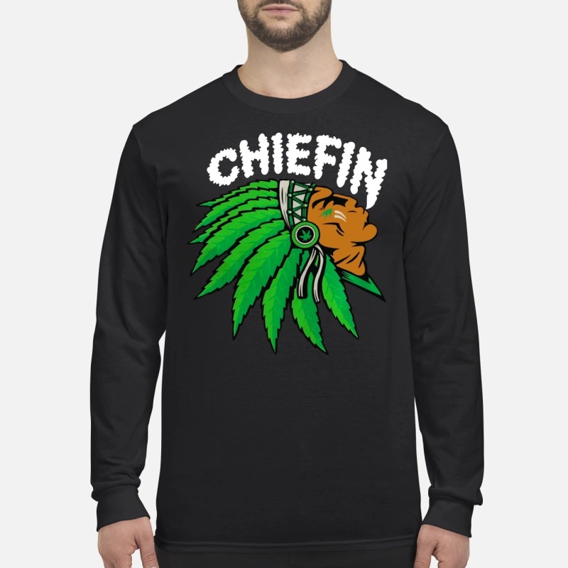 Chiefin weed Red Indian men's long sleeved shirt